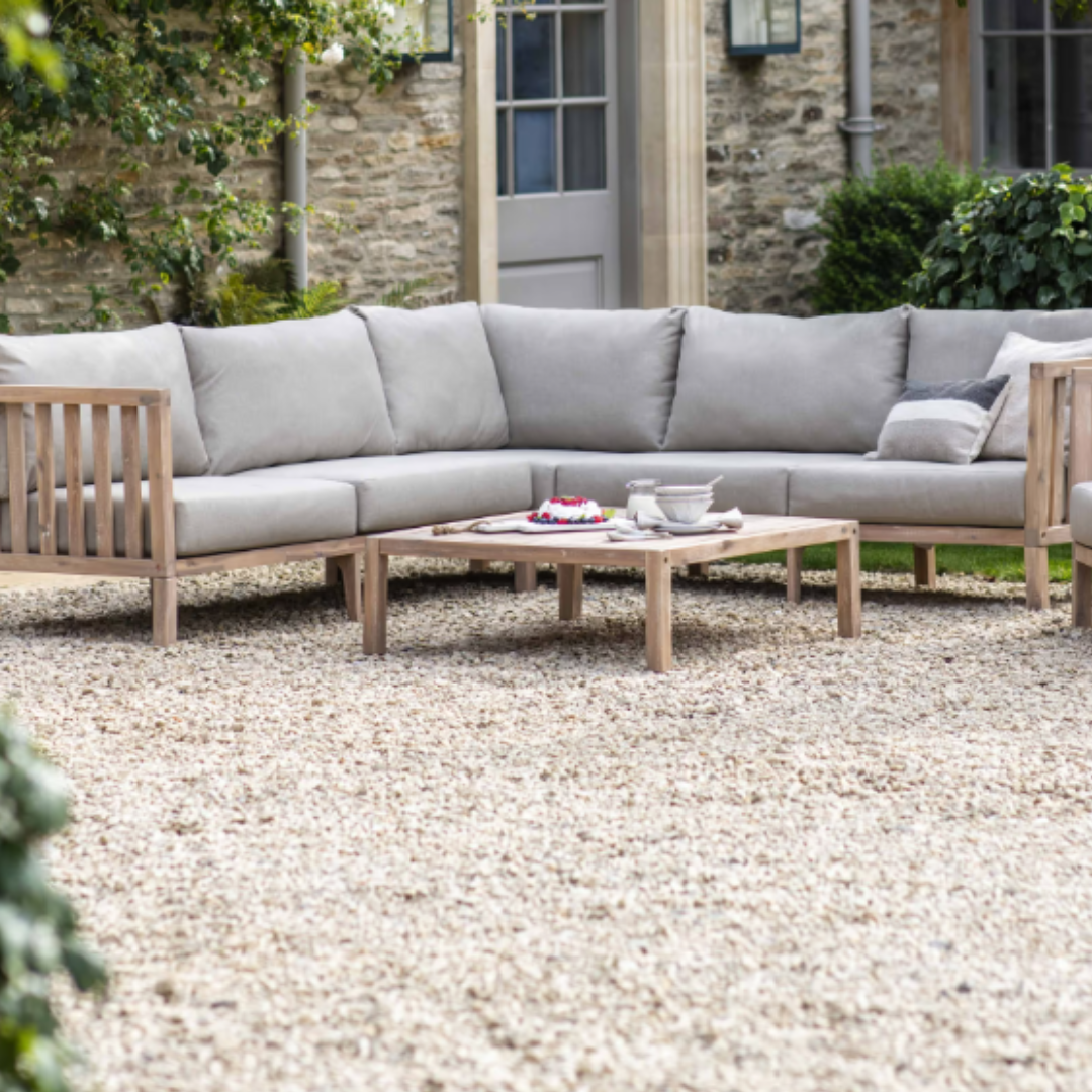 Porthallow Corner Sofa Set – Acacia Wood