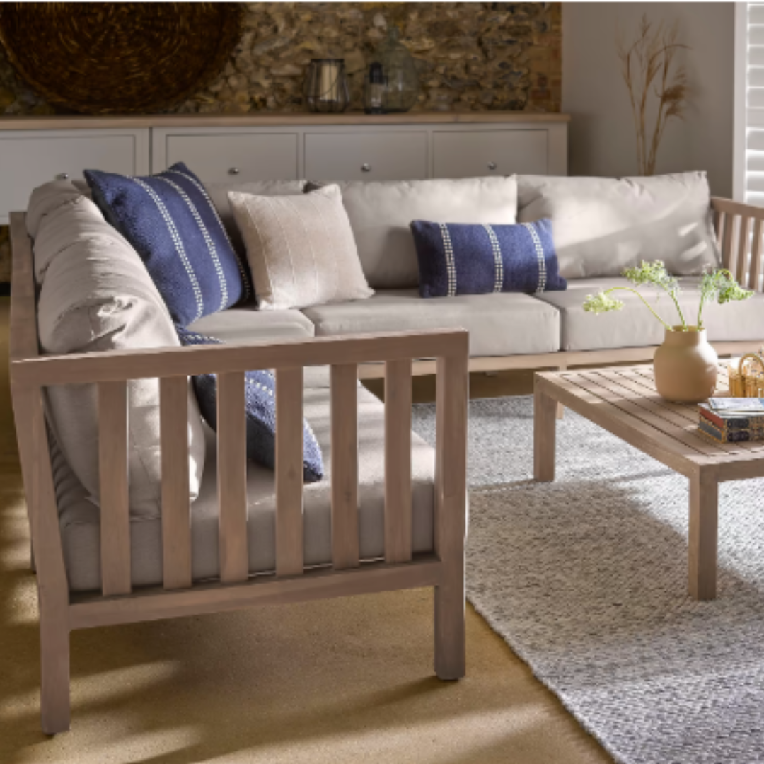Porthallow Corner Sofa Set – Acacia Wood