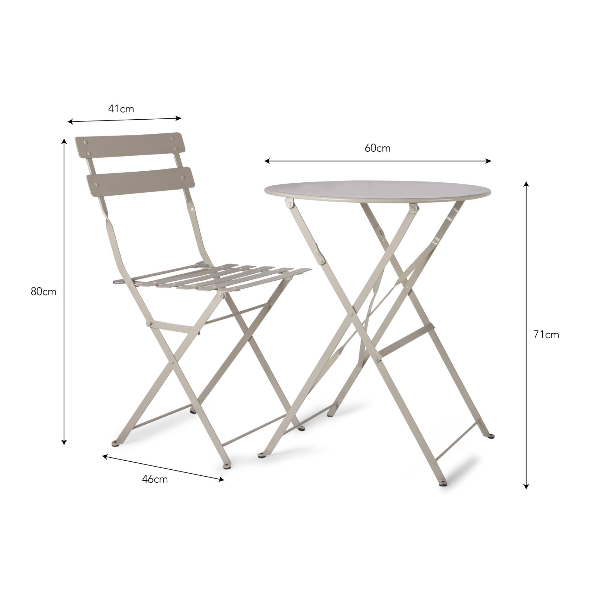 Rive Droite Small Outdoor Bistro Set – Powder Coated Steel