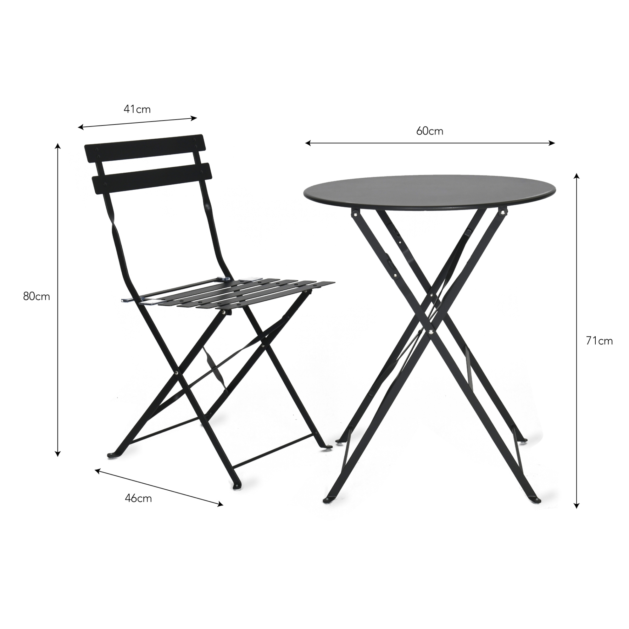 Rive Droite Small Outdoor Bistro Set – Powder Coated Steel