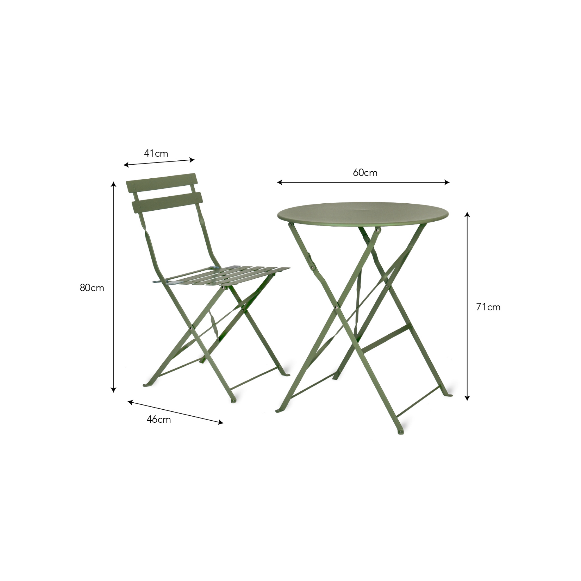 Rive Droite Small Outdoor Bistro Set – Powder Coated Steel