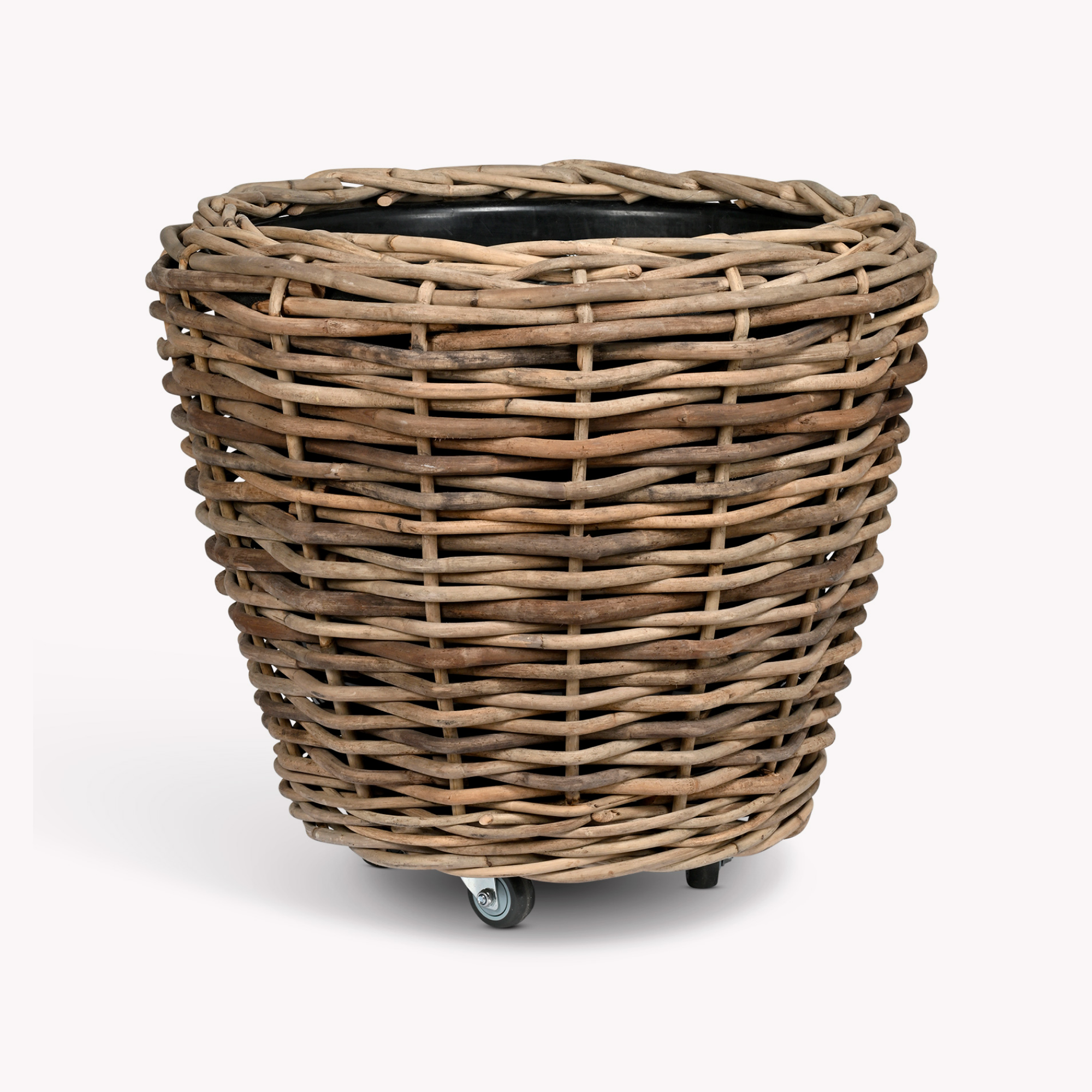 Elmhurst Rattan Planter on Wheels XXL – Natural Rattan