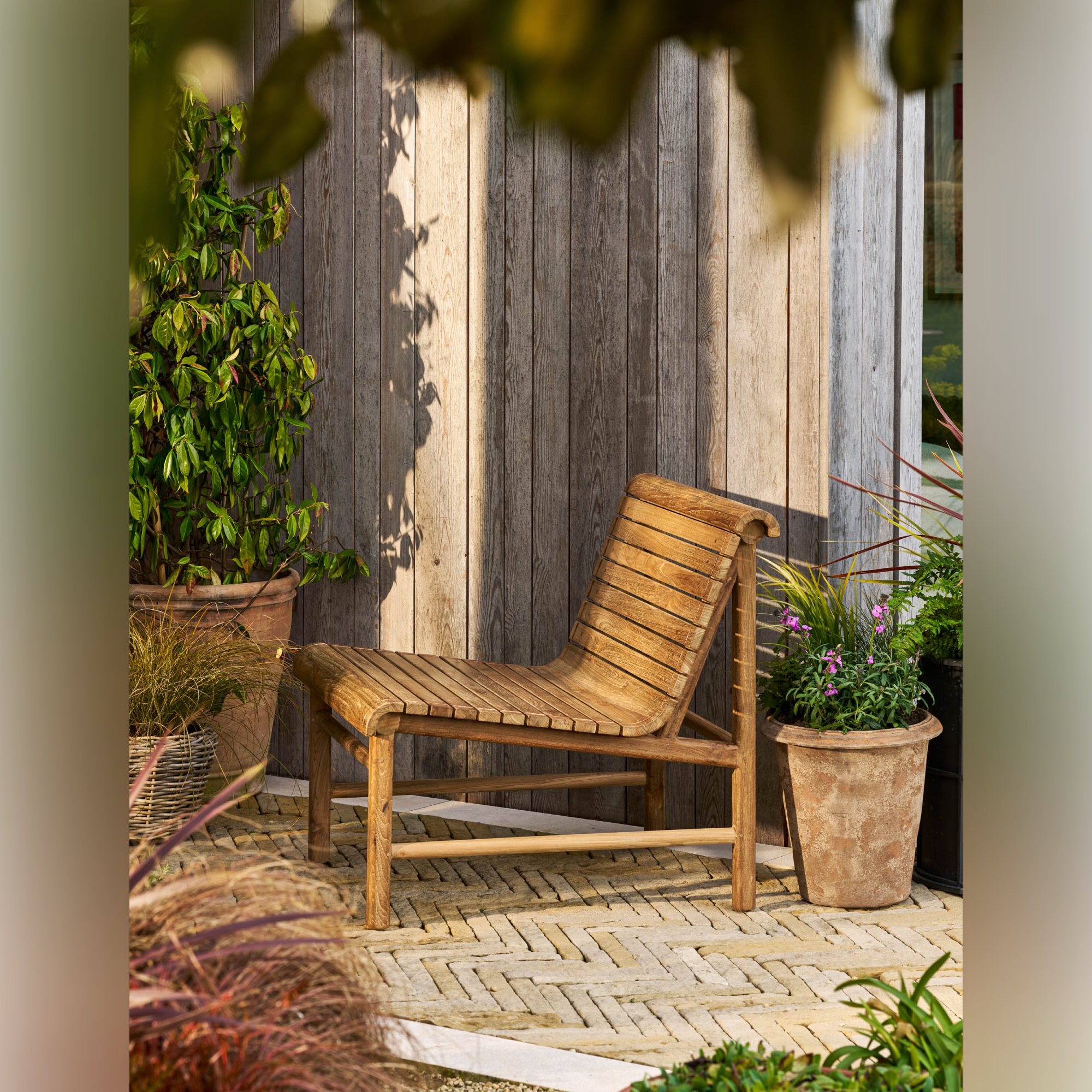 Station Bench Single – Natural Reclaimed Teak