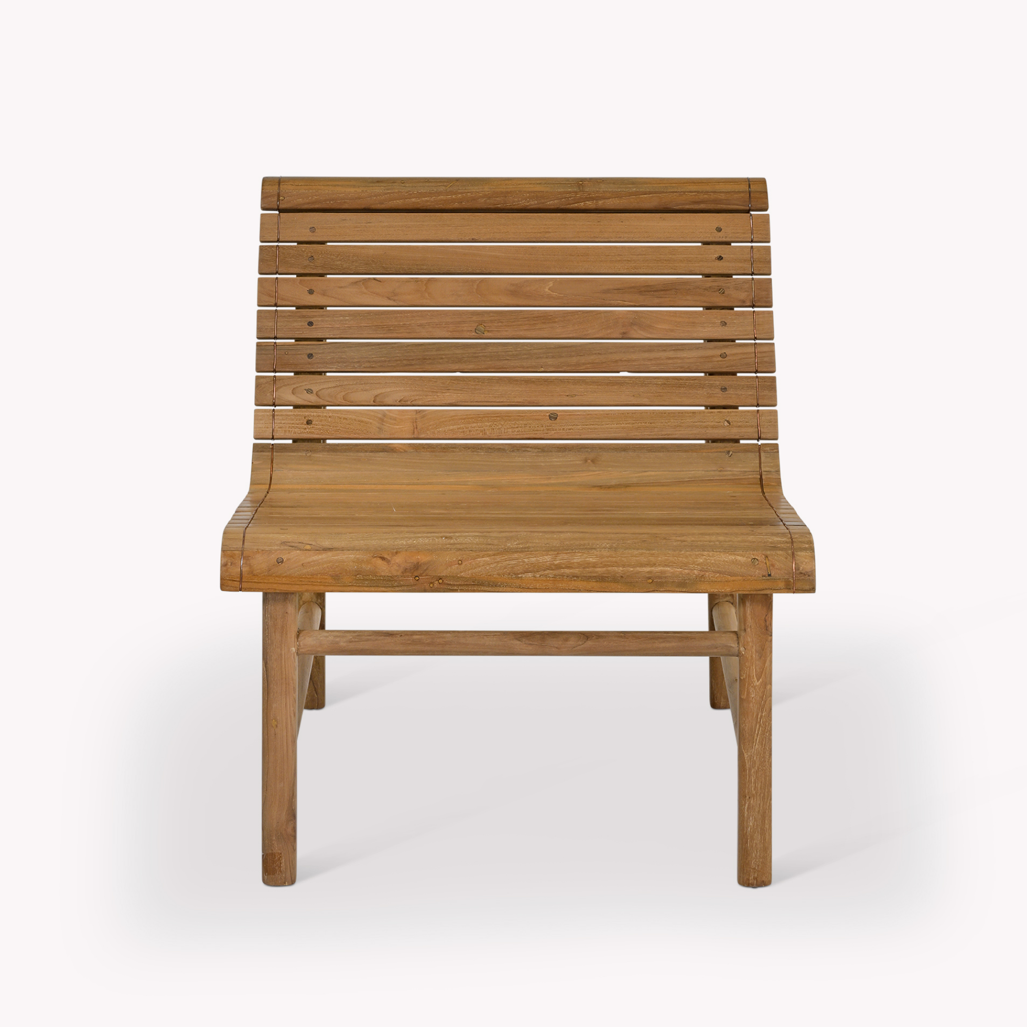 Station Bench Single – Natural Reclaimed Teak