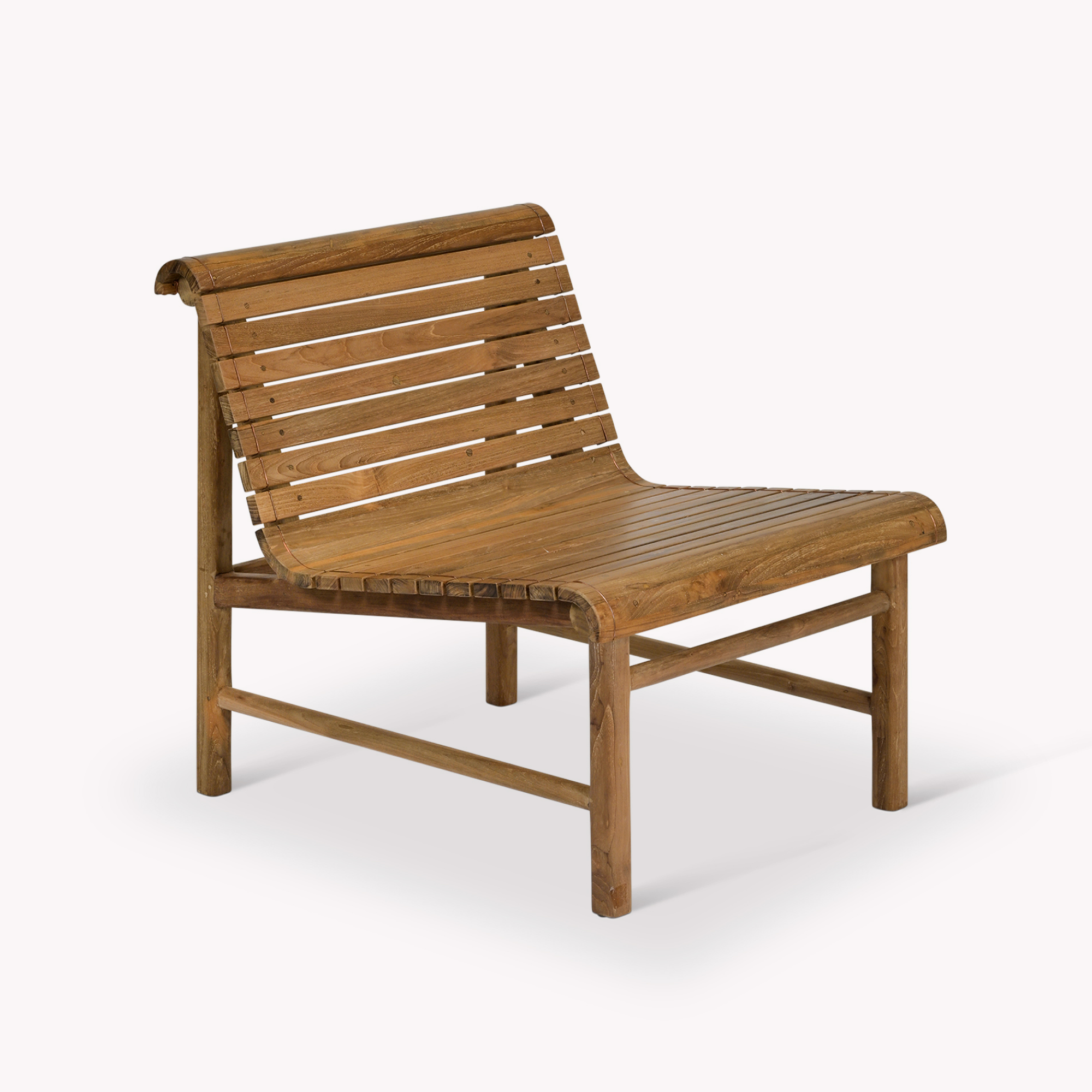 Station Bench Single – Natural Reclaimed Teak