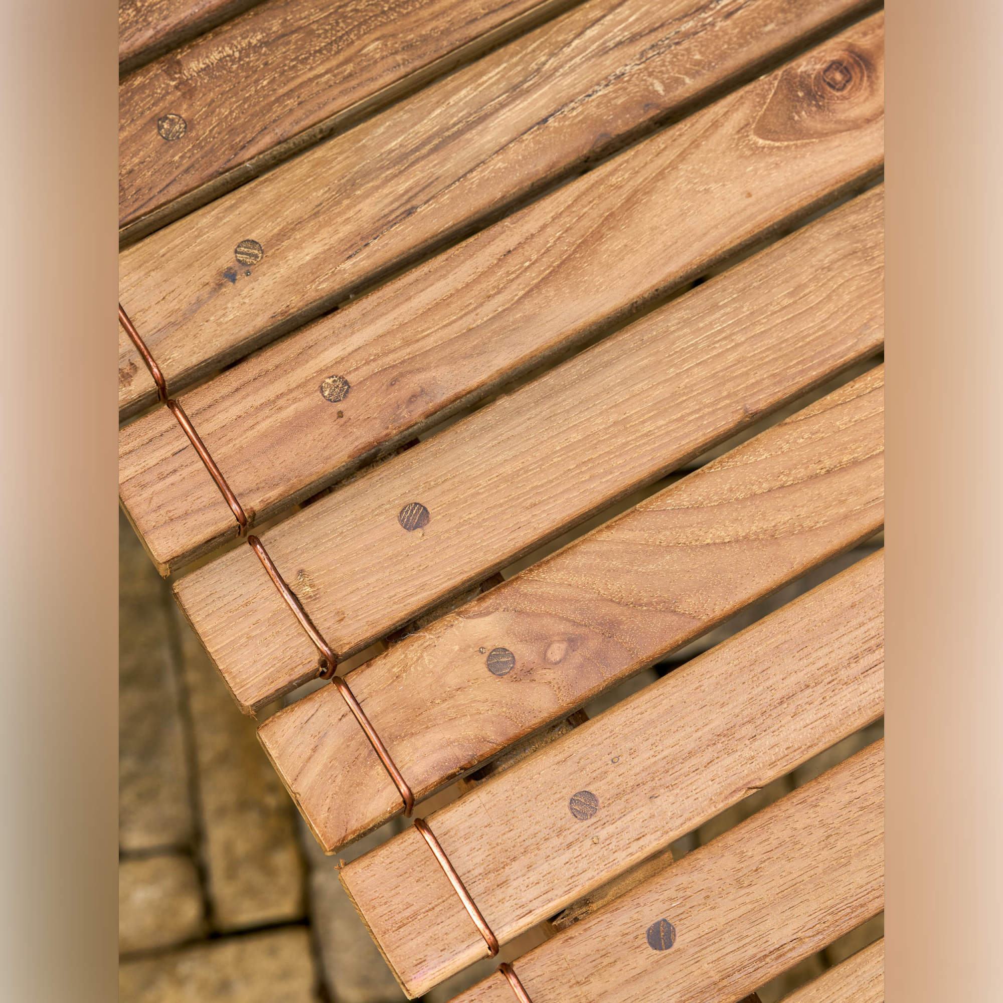 Station Bench Single – Natural Reclaimed Teak