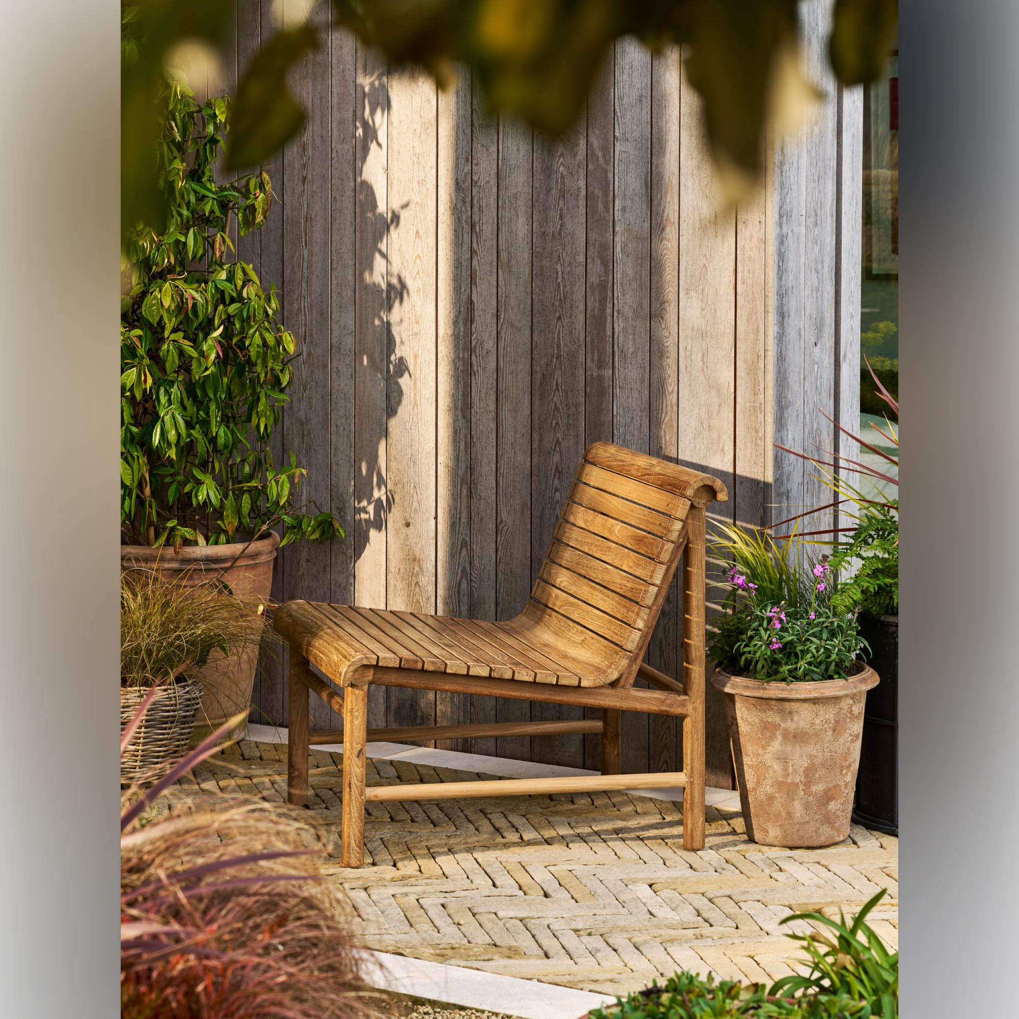Station Bench Single – Natural Reclaimed Teak