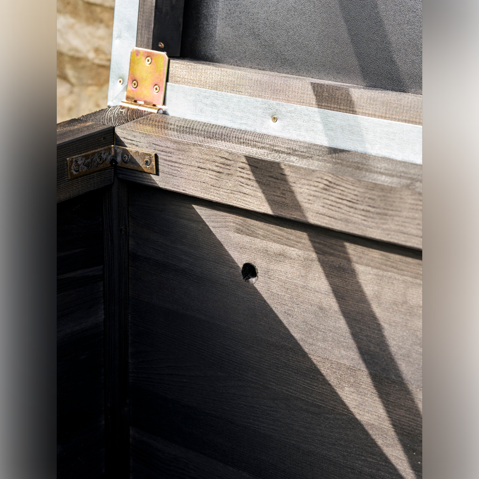 Moreton Large Outdoor Storage Box in Black Spruce