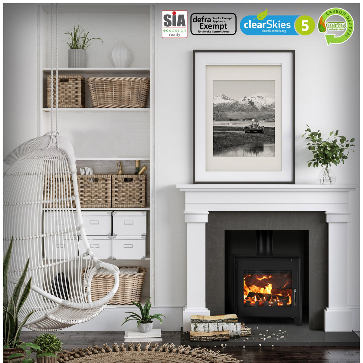Saltfire ST3 Stove in Metallic Black