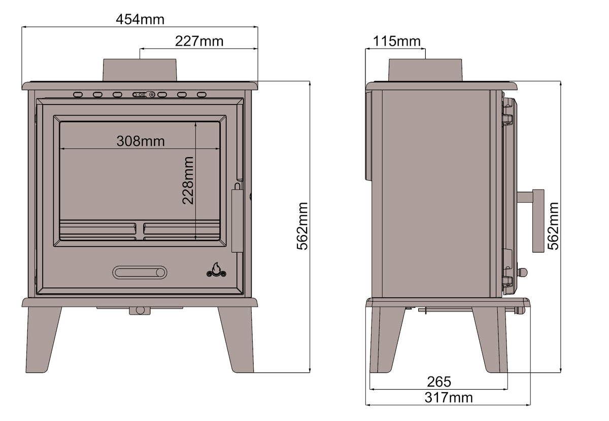 Saltfire Classic Stove in Metallic Black