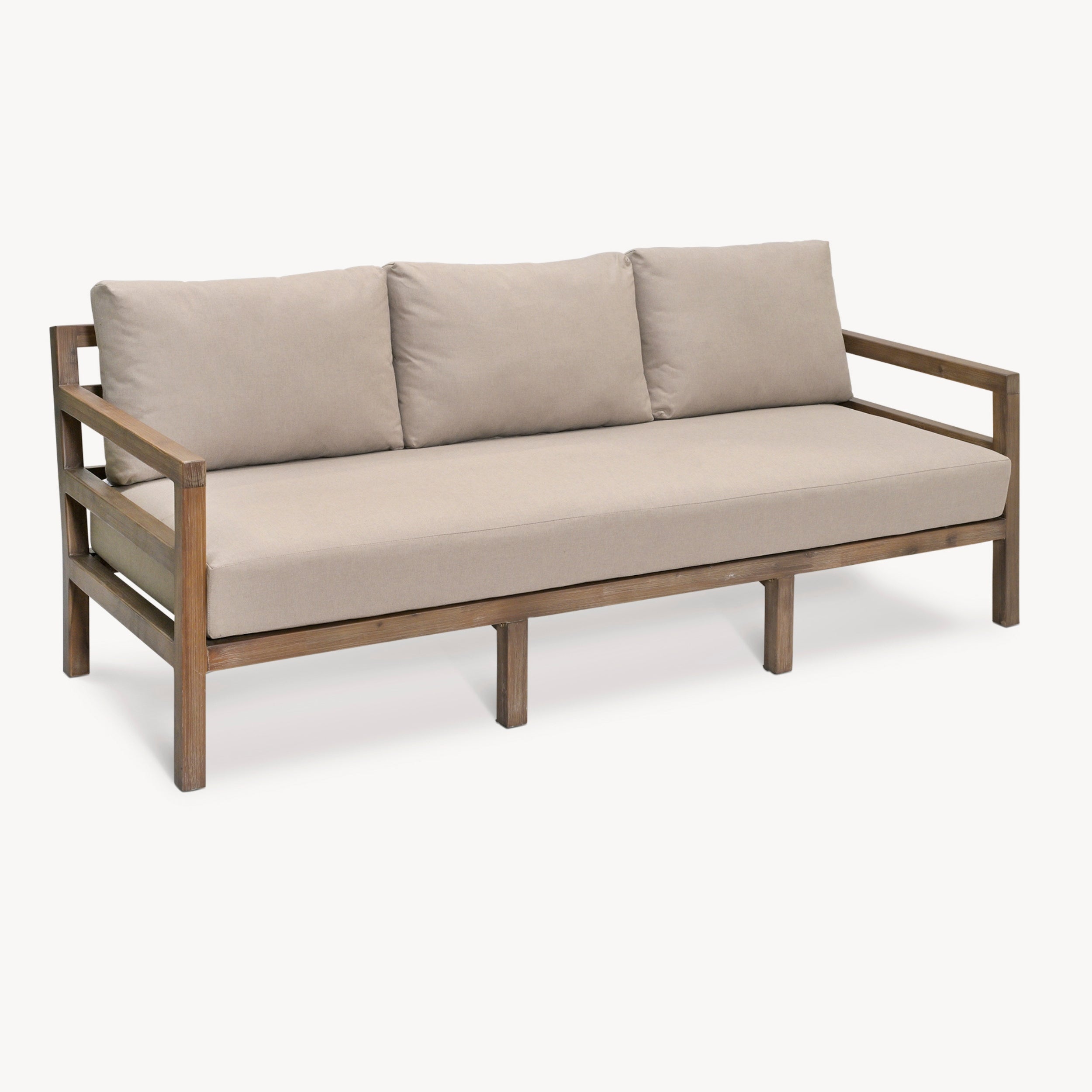 Sandridge 3-Seater Outdoor Sofa – Dark Natural Acacia Wood