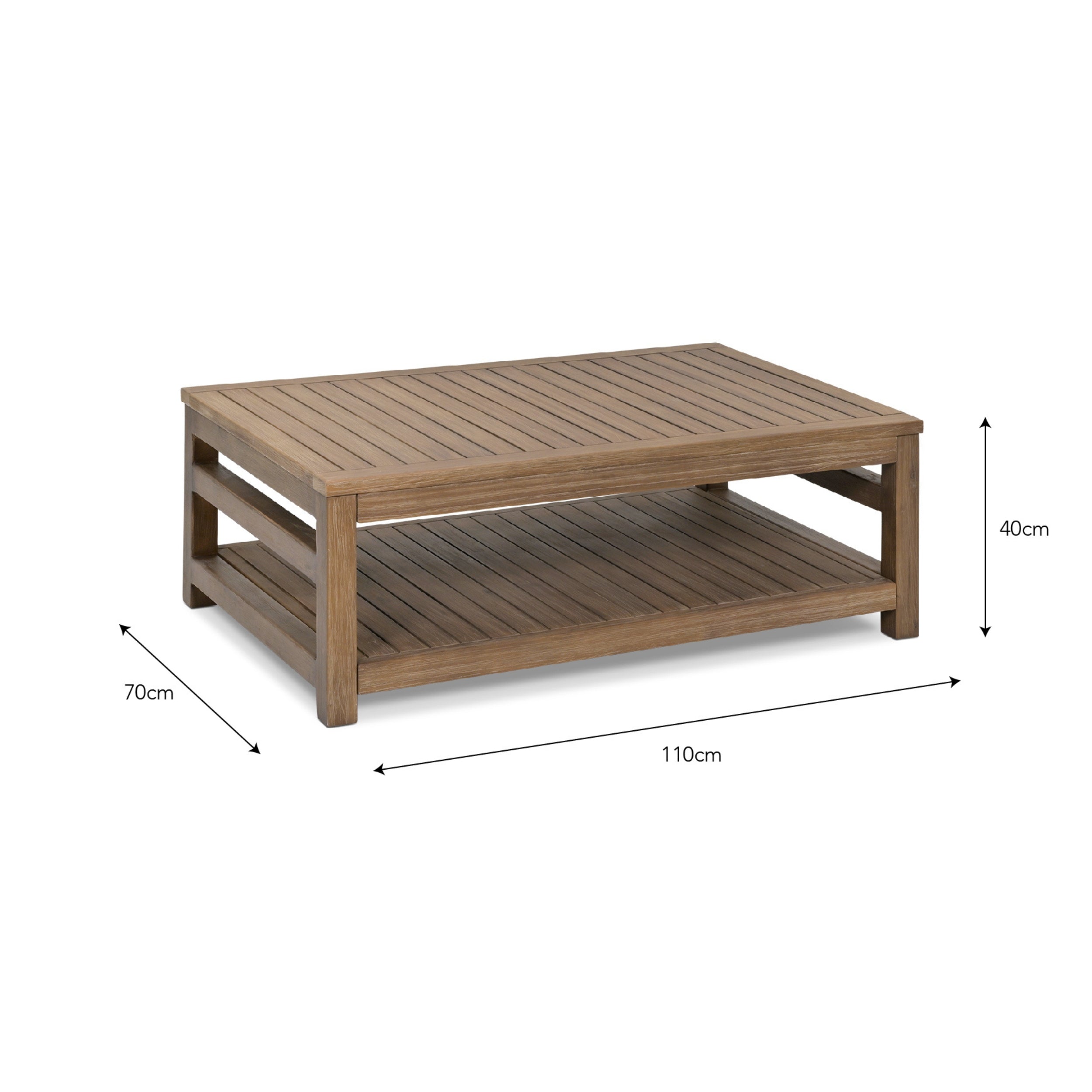 Sandridge Rectangular Coffee Table – Dark Natural Acacia Wood