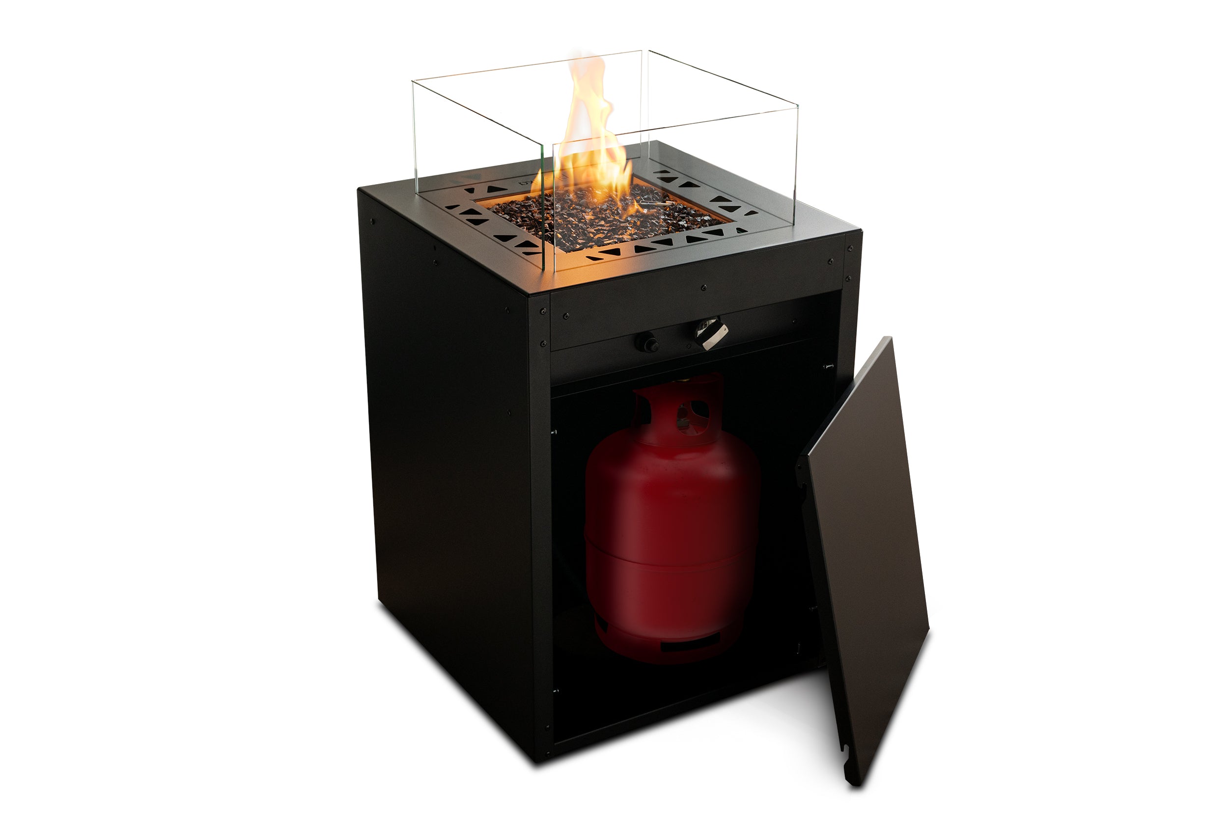 Planika Square Table – Black with Cover