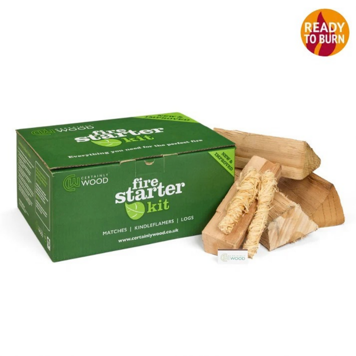 Kiln Dried Hardwood Starter Kit – Logs, Firelighters & Matches
