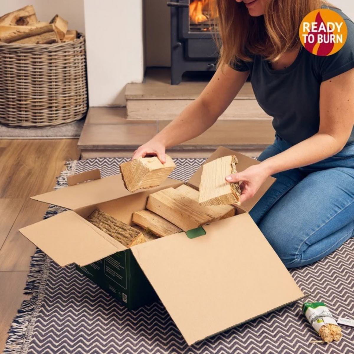Kiln Dried Hardwood Starter Kit – Logs, Firelighters & Matches
