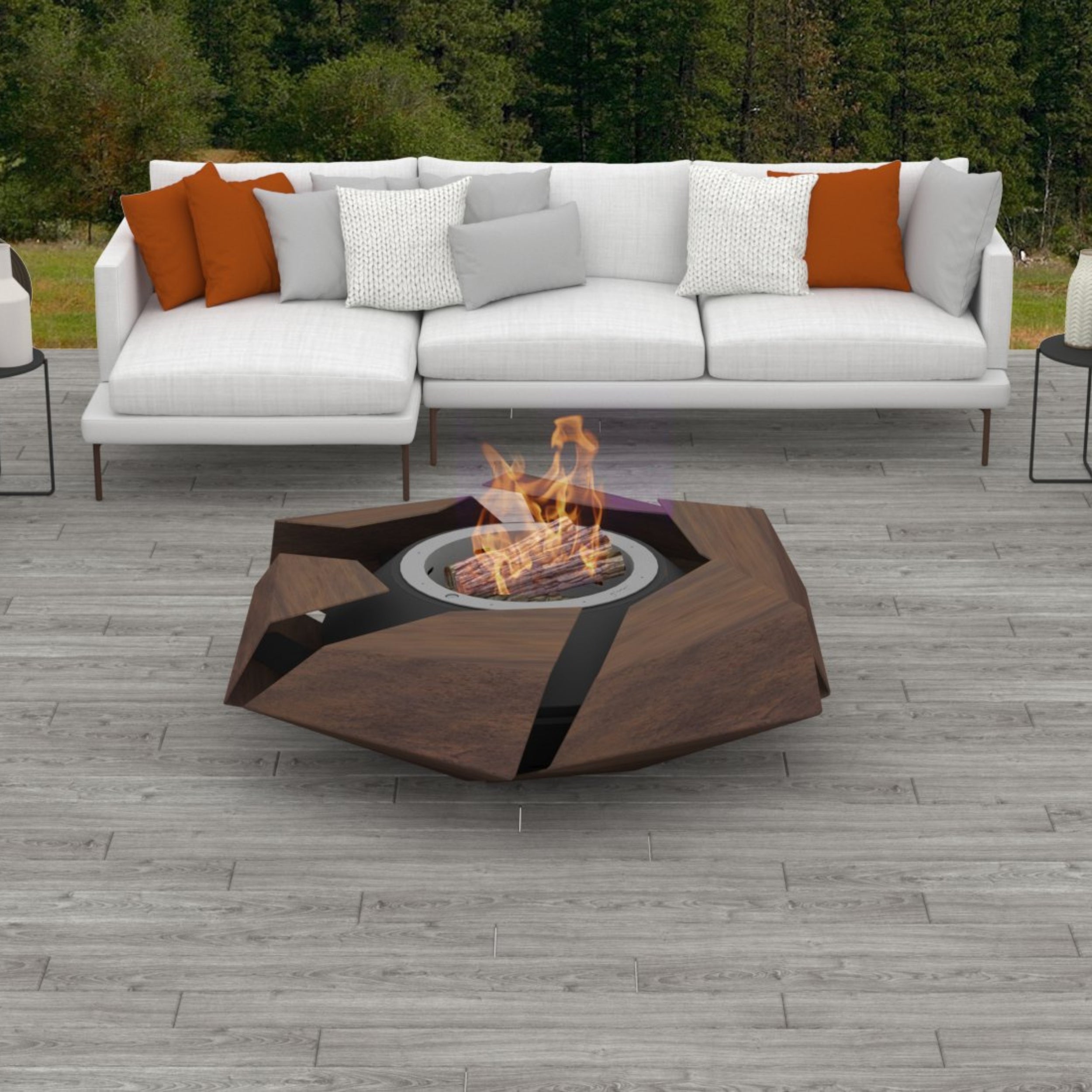 GlammFire Stravaganza Outdoor Fire Pit – Wood, Gas or Bioethanol