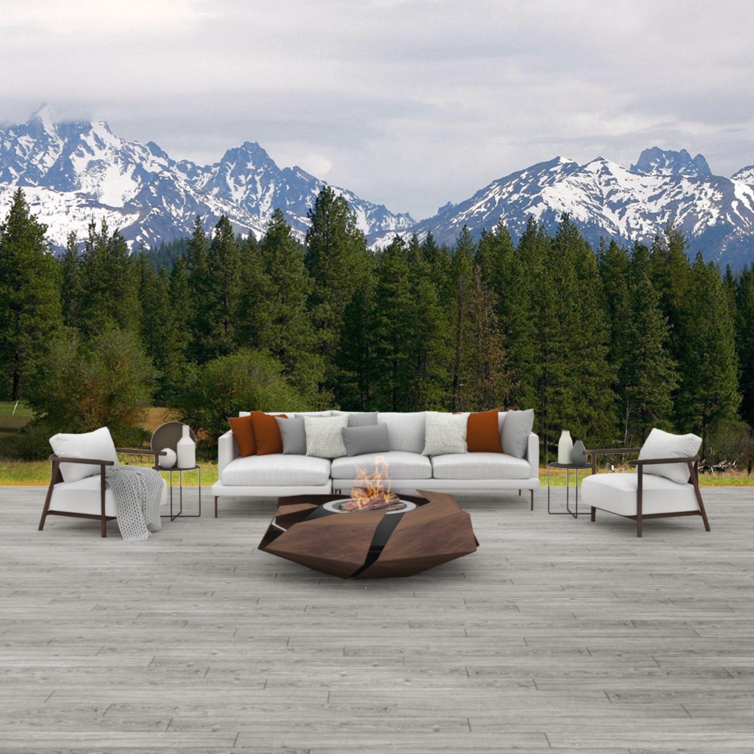 GlammFire Stravaganza Outdoor Fire Pit – Wood, Gas or Bioethanol