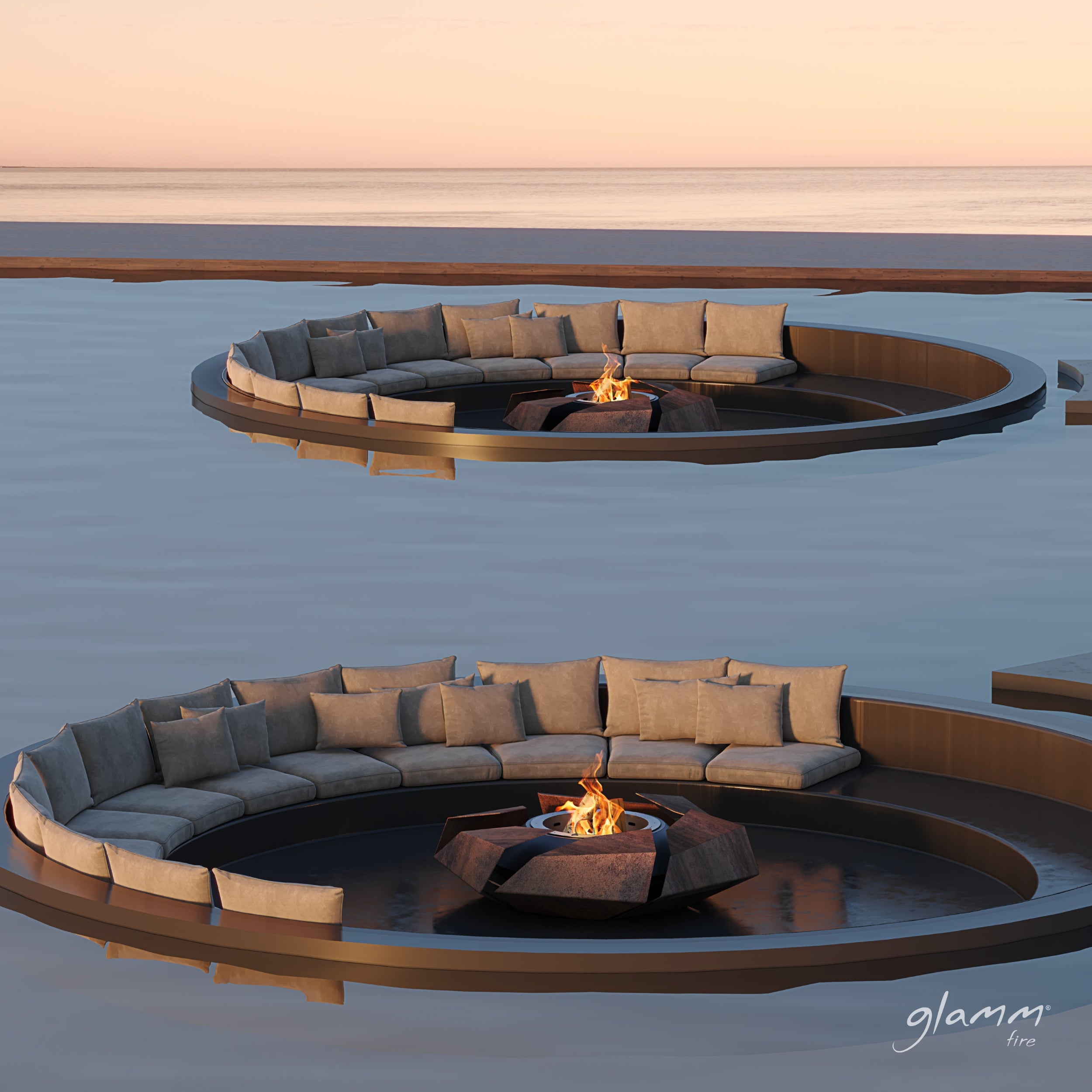 GlammFire Stravaganza Outdoor Fire Pit – Wood, Gas or Bioethanol