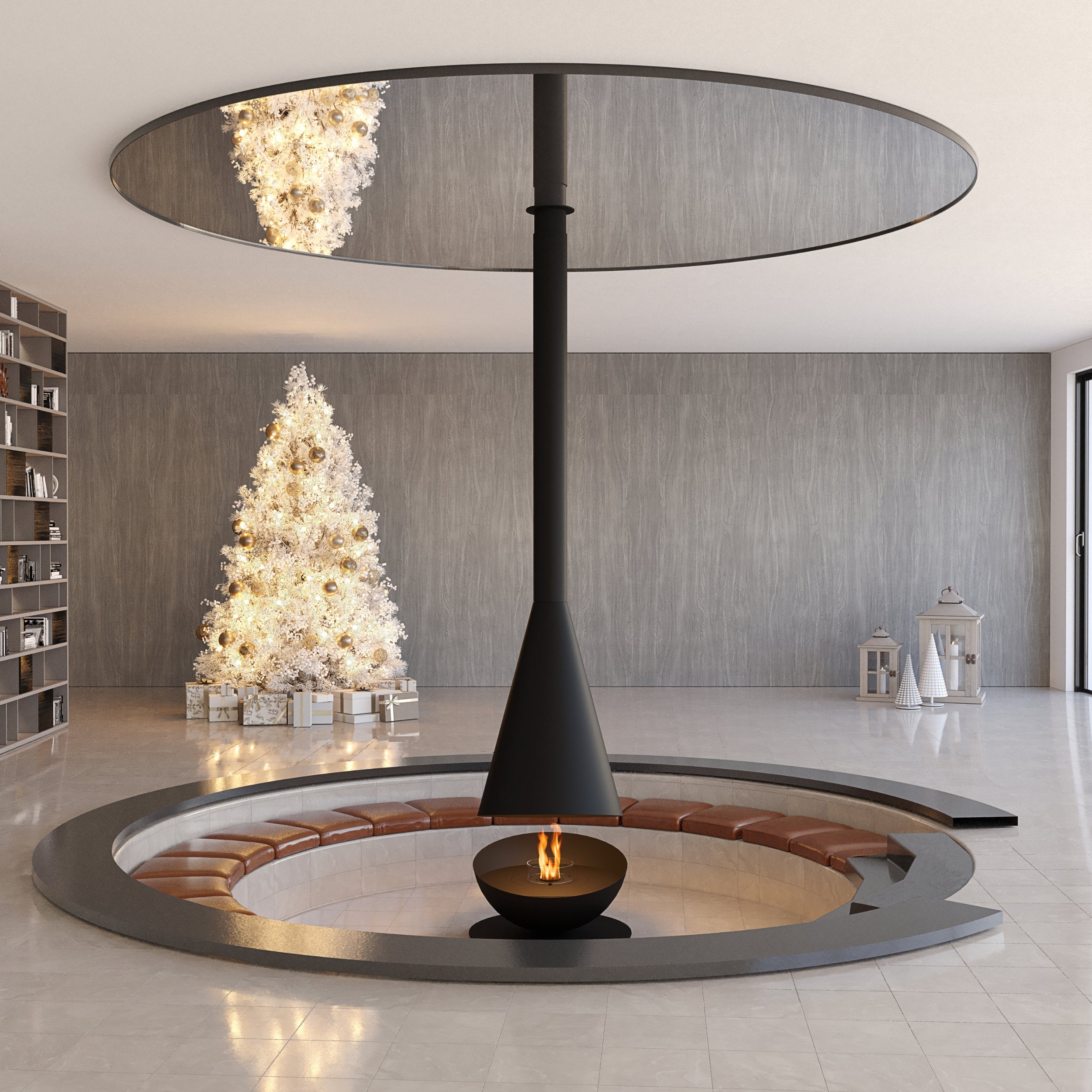 GlammFire Thales Bioethanol Suspended Fireplace