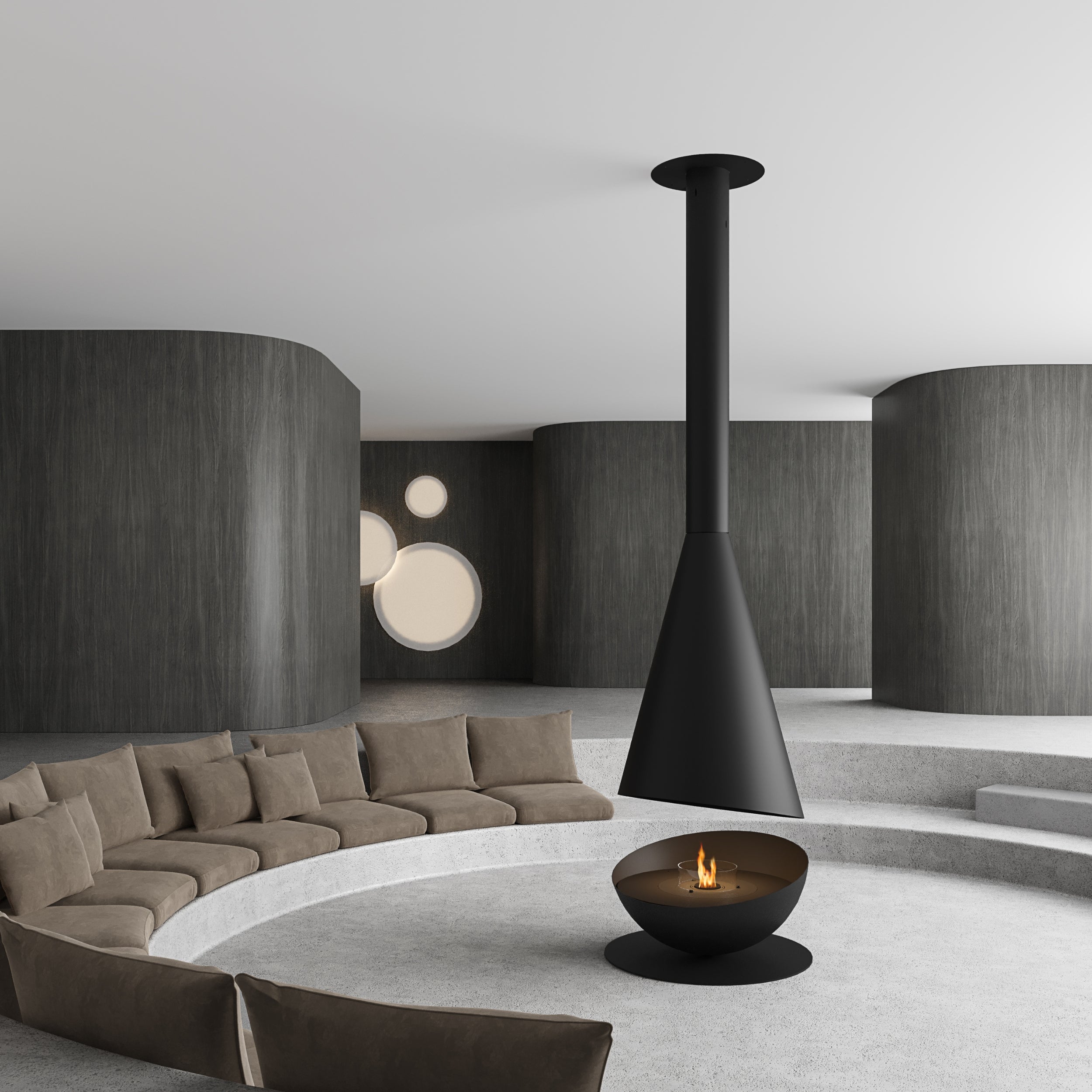 GlammFire Thales Bioethanol Suspended Fireplace