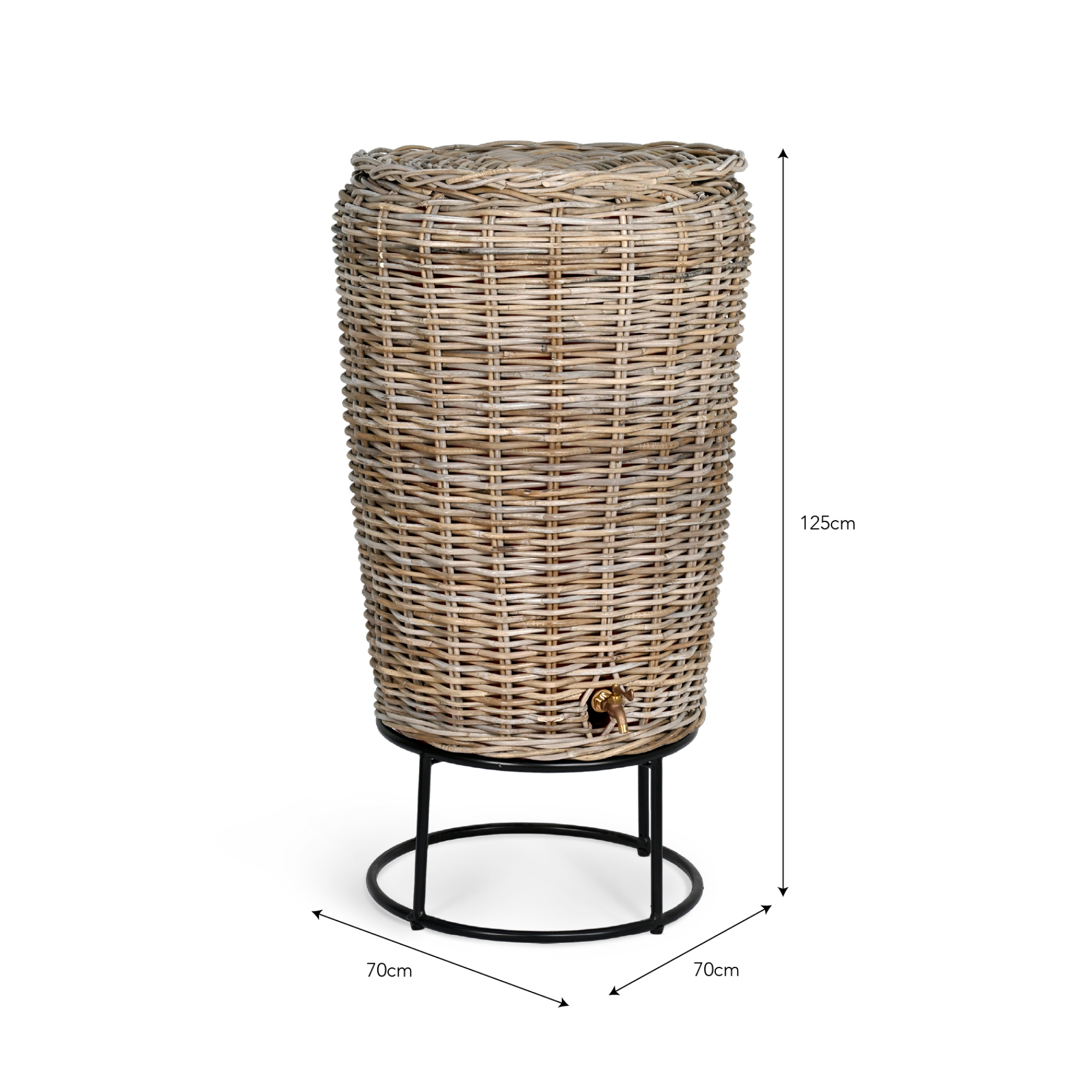 Kingscote 200L Rattan Water Butt – Natural