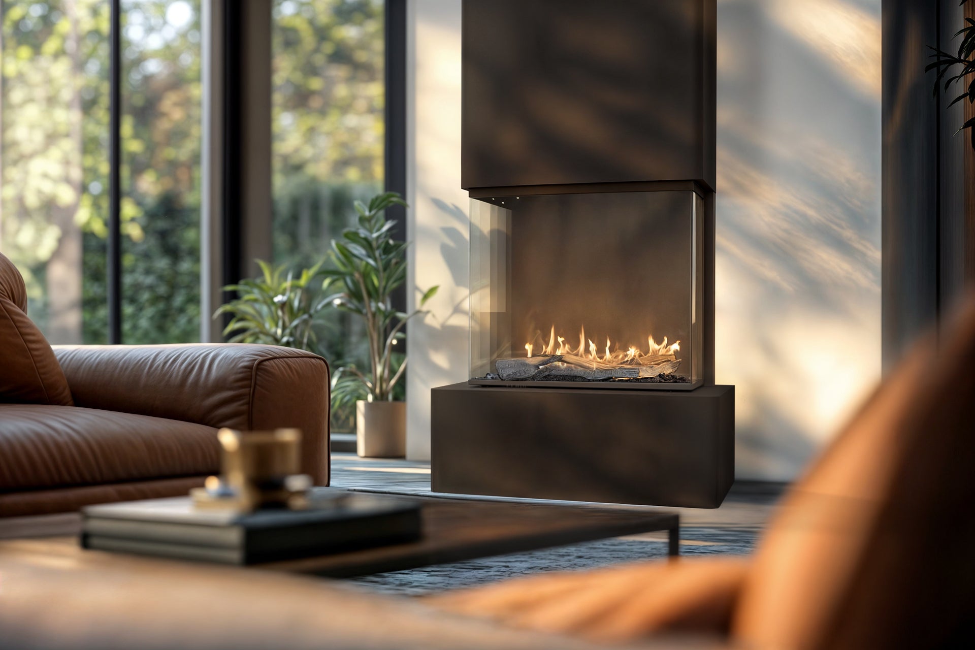 Planika Vertis – Freestanding Bioethanol Fireplace (Automatic Burner)