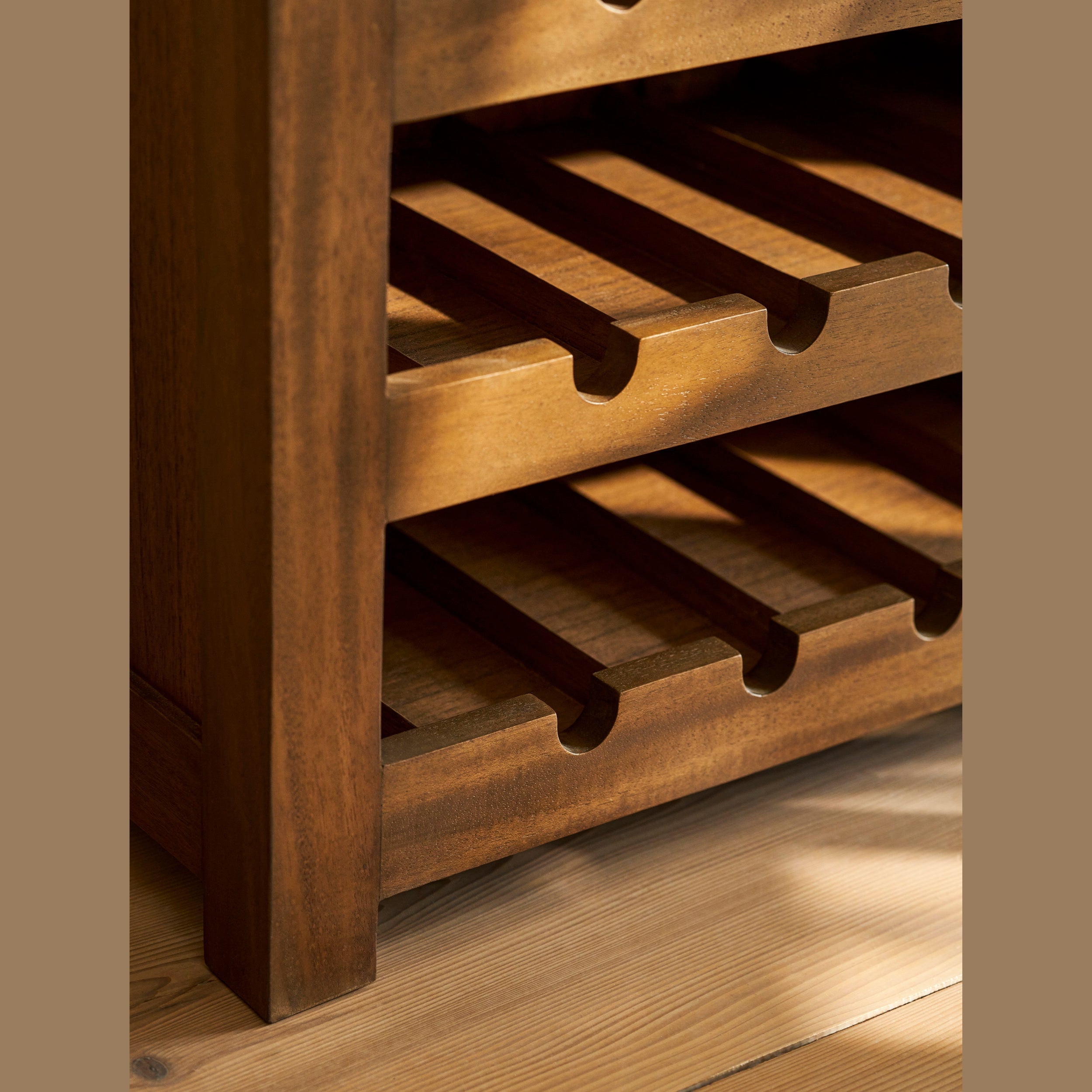 Walcote Wine Rack Sideboard – Bayur Wood | AEMYR