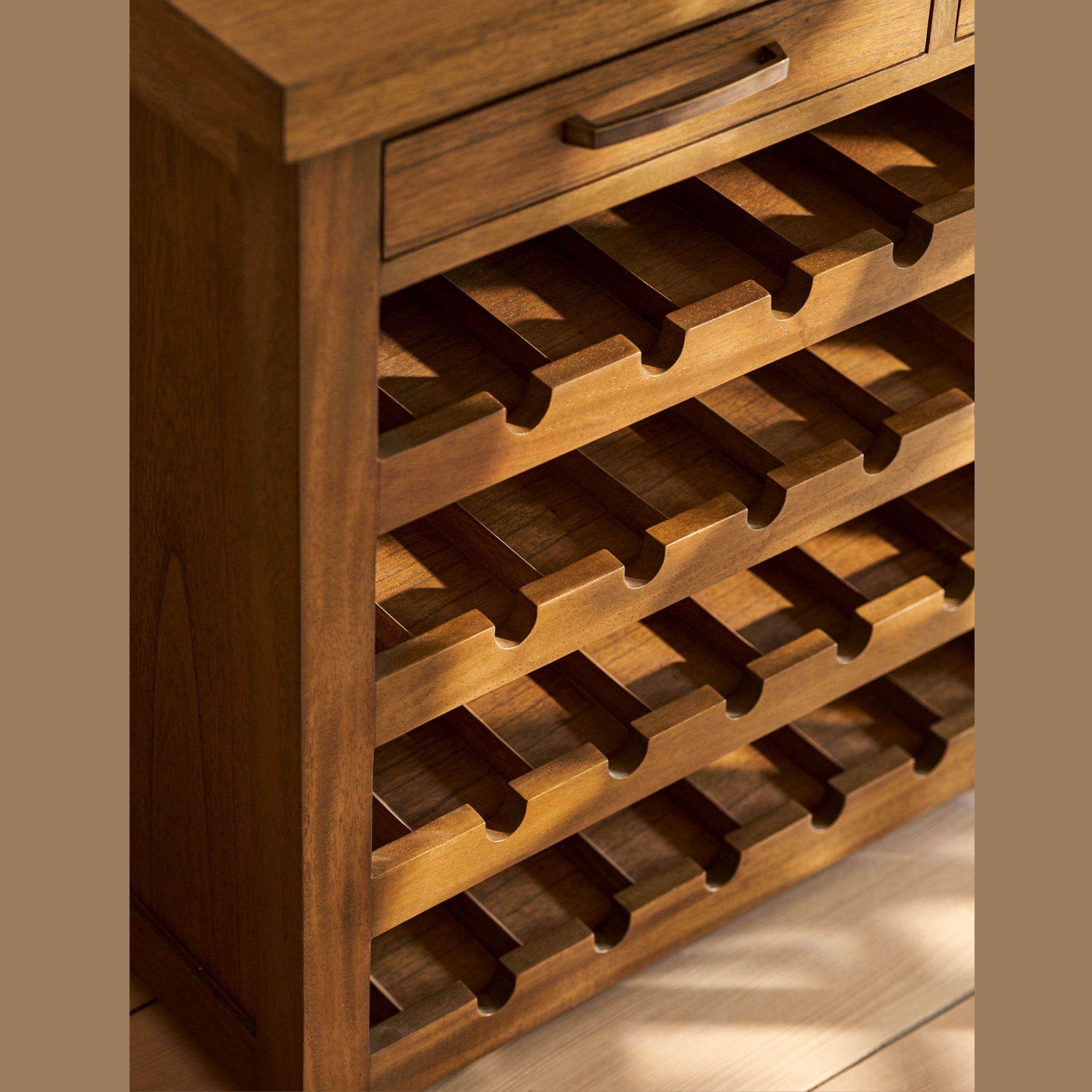 Walcote Wine Rack Sideboard – Bayur Wood | AEMYR