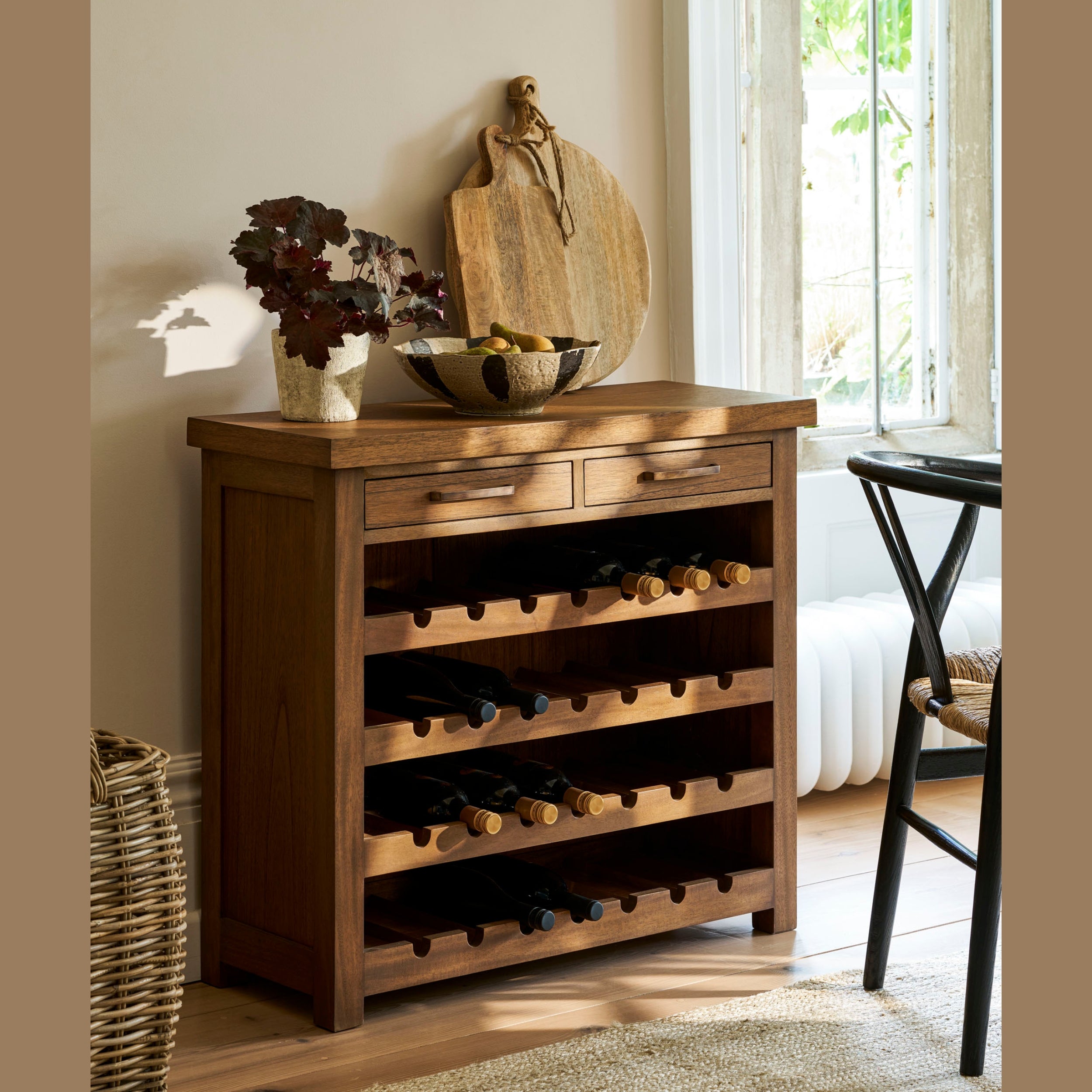 Walcote Wine Rack Sideboard – Bayur Wood | AEMYR