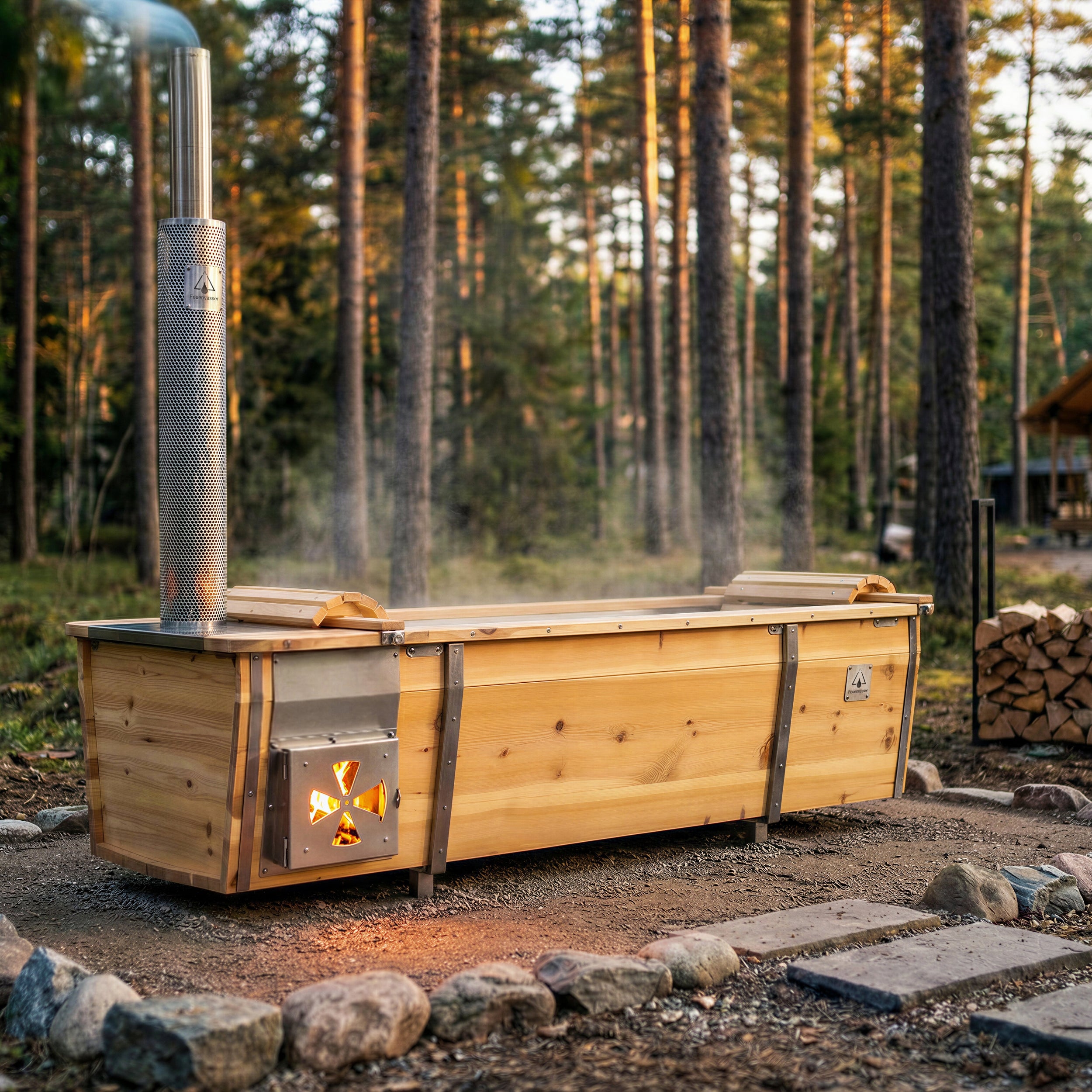 FEUERWASSER Wood-Fired Outdoor Bathtub