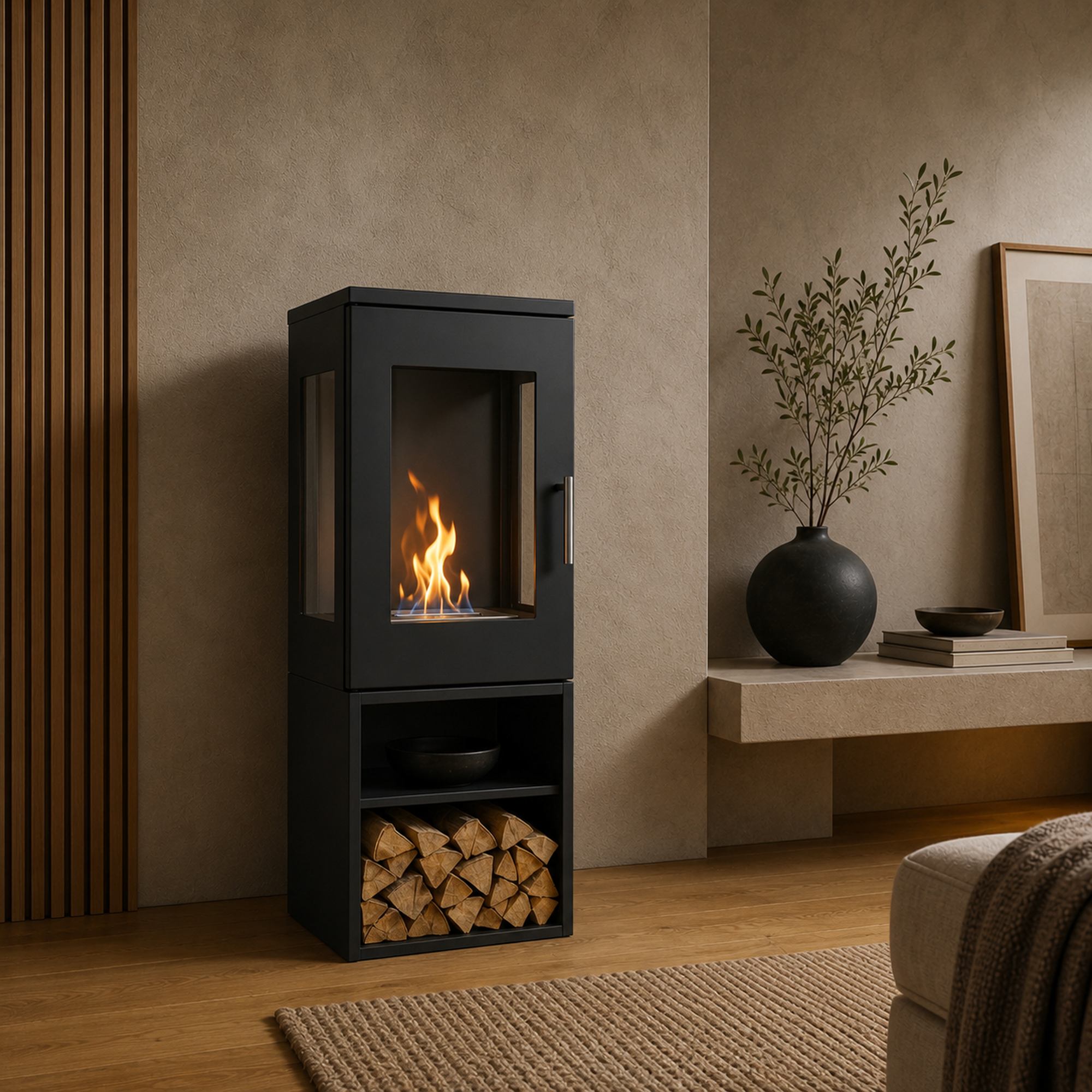 Cheyenne Freestanding Bioethanol Stove Fireplace