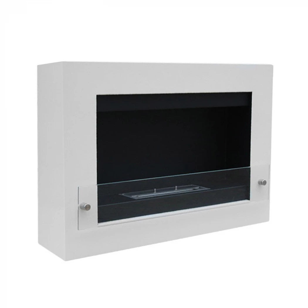 ScandiFlames Nebraska Wall-Mounted Bioethanol Fireplace – White