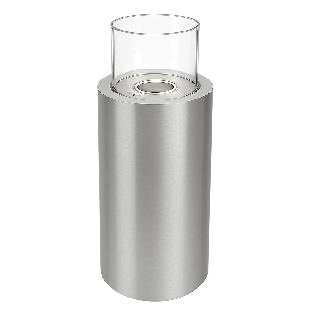 ScandiFlames Dualis – Brushed Steel Freestanding Bioethanol Fireplace