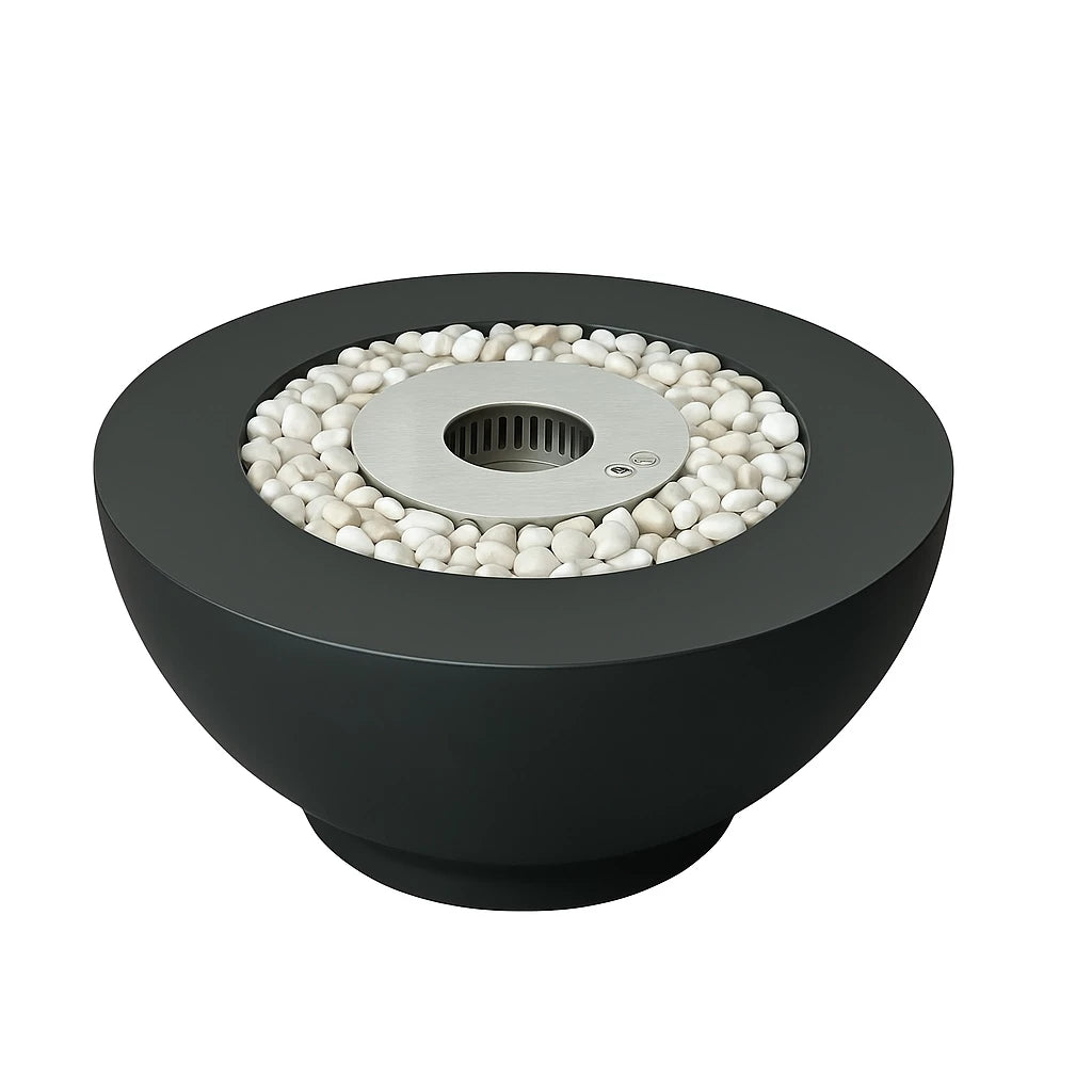 Circular Bioethanol Fire Pit – Black