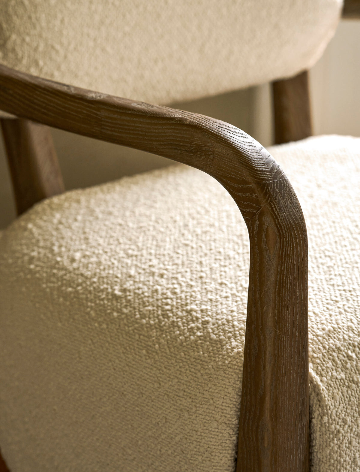 Cherhill Armchair – Ash Wood, White