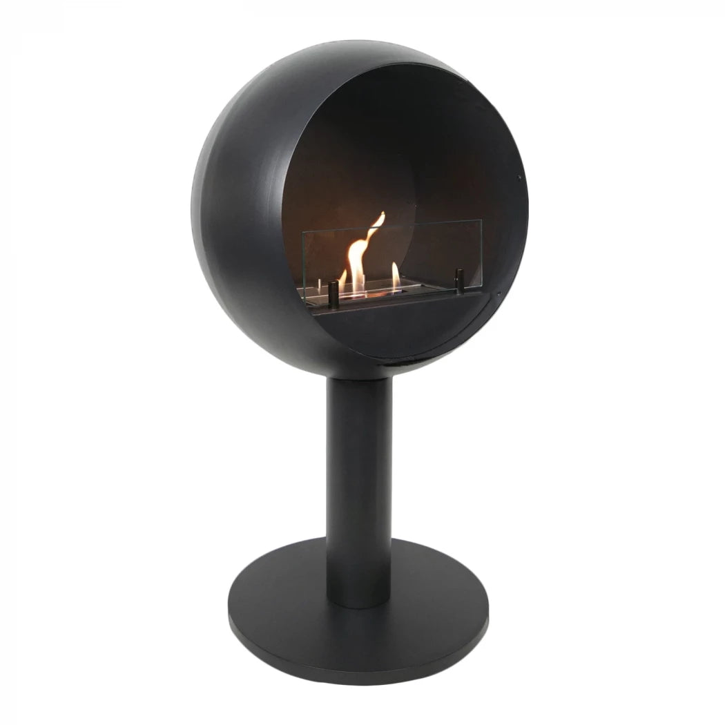 ScandiFlames Edmonton – Freestanding Bioethanol Fireplace (Black)