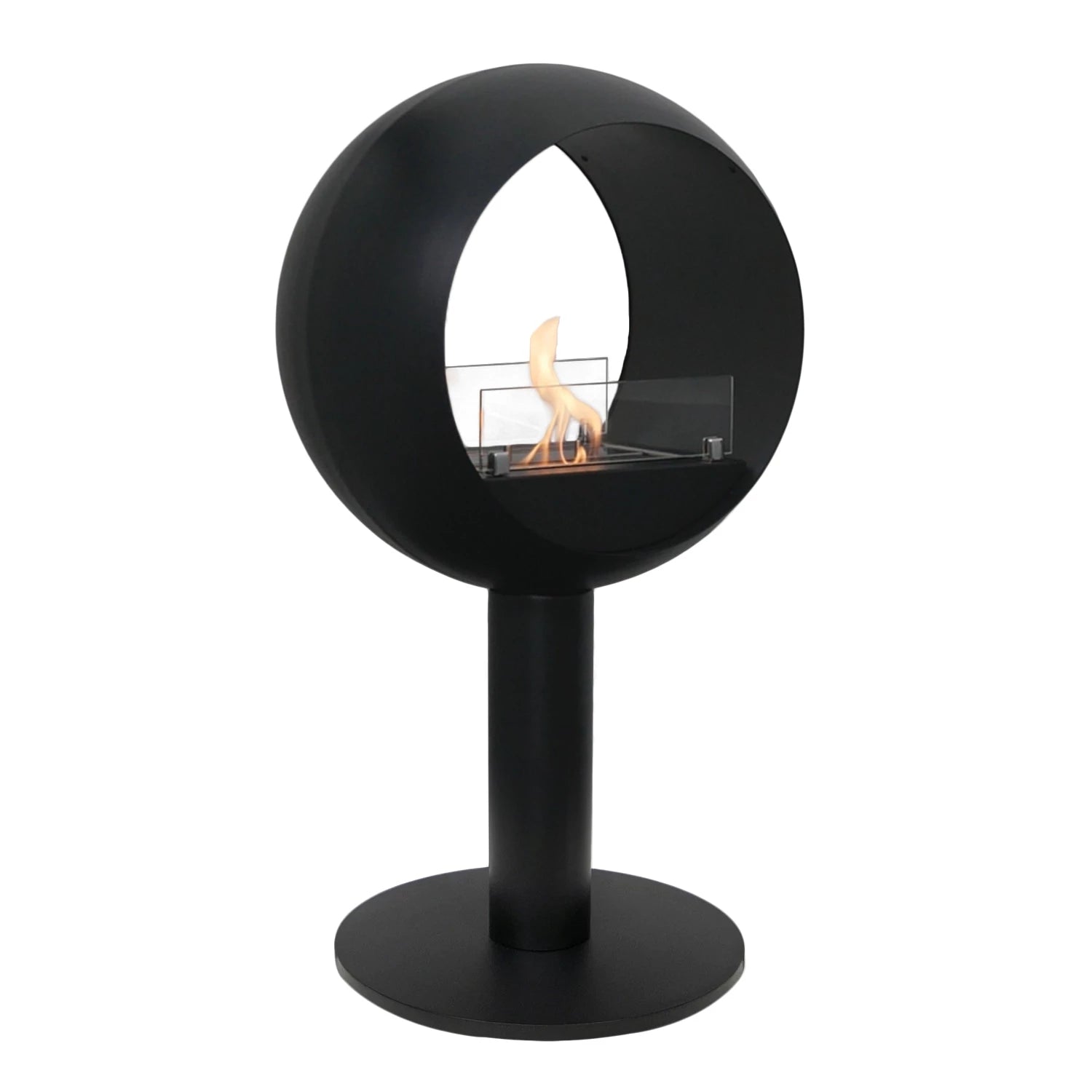 ScandiFlames Dualis – Brushed Steel Freestanding Bioethanol Fireplace