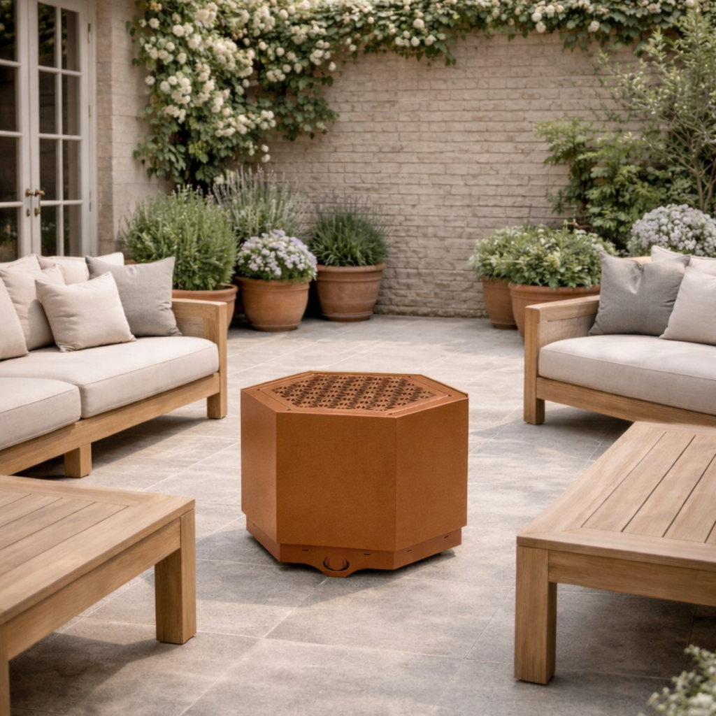 Pollen Hex Smokeless Fire Pit Table – Wood-Burning