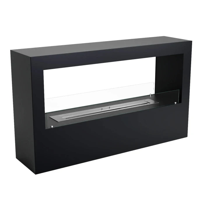 ScandiFlames Lansing XL – Black Freestanding 2-Sided Bioethanol Fireplace