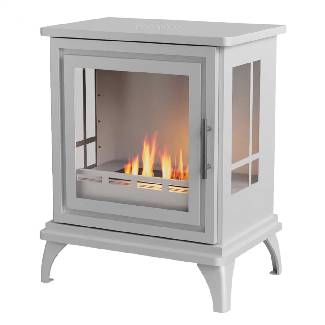 ScandiFlames Nashville – Freestanding Bioethanol Indoor Stove – White