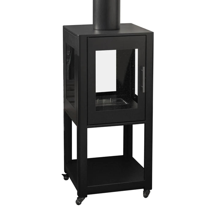 ScandiFlames Natura – Freestanding Outdoor Bioethanol Garden Fireplace with Glass Panels