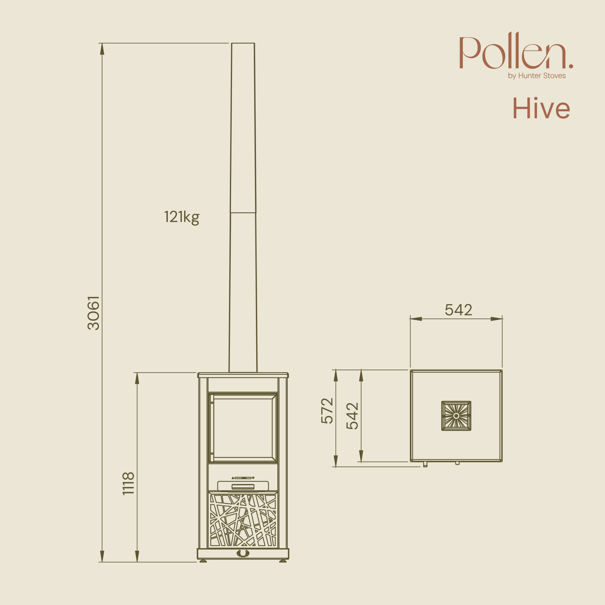 Pollen Hive Garden Stove – Outdoor Wood-Burning Heater